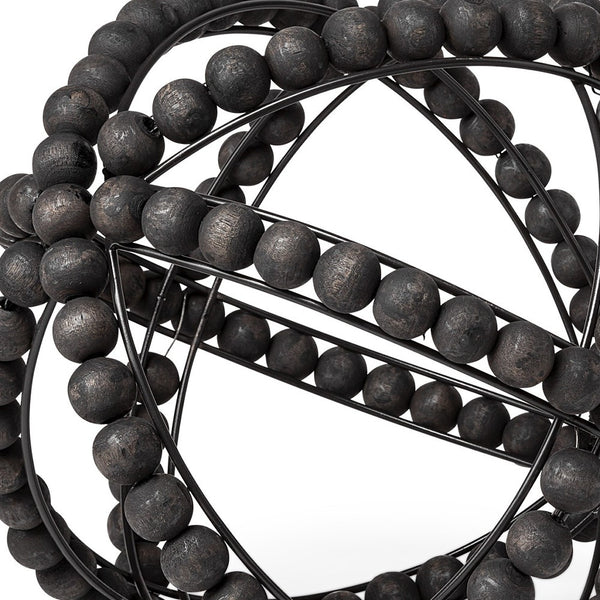 Homeroots 12" Black Polyresin Tabletop Sculpture  Polyresin 392510