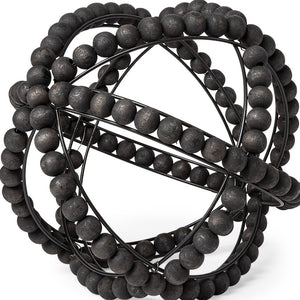 Homeroots 12" Black Polyresin Tabletop Sculpture  Polyresin 392510