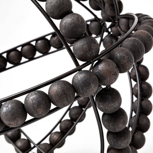 Homeroots 12" Black Polyresin Tabletop Sculpture  Polyresin 392510