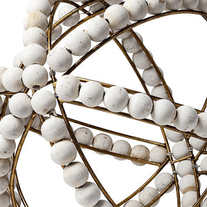 Homeroots 12" White Tabletop Sculpture  Manufactured Wood 392511