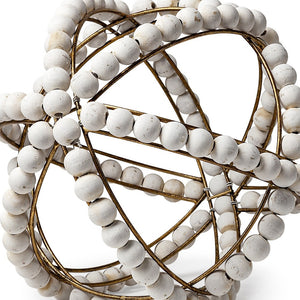 Homeroots 12" White Tabletop Sculpture  Manufactured Wood 392511