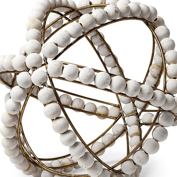 Homeroots 12" White Tabletop Sculpture  Manufactured Wood 392511