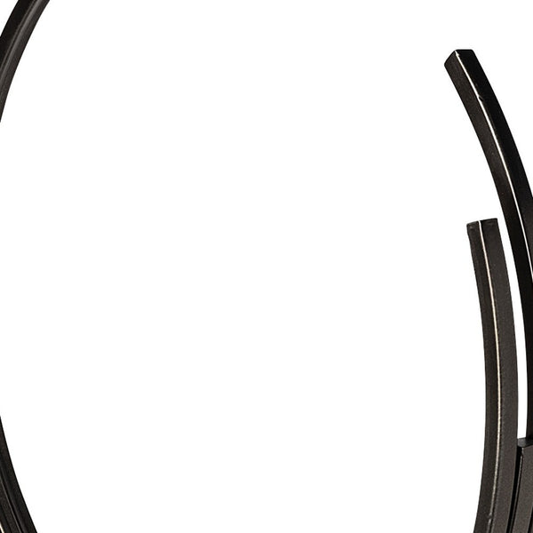 Homeroots 20" Black Iron Modern Abstract Tabletop Sculpture  Iron 392518