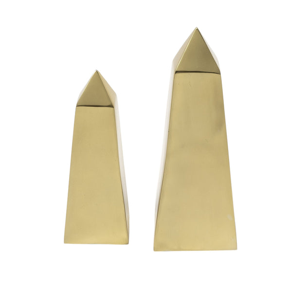 Homeroots Set Of Two 11" Gold Metal Tabletop Sculpture  Metal 392525