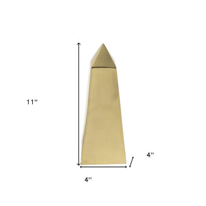 Homeroots Set Of Two 11" Gold Metal Tabletop Sculpture  Metal 392525