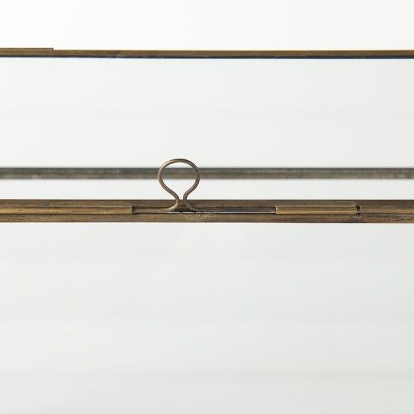 Homeroots 6" Gold Glass Desk Organizer  Glass 392579