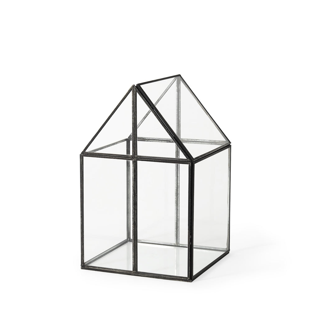Homeroots House Shaped Glass Terrarium  Glass 392581