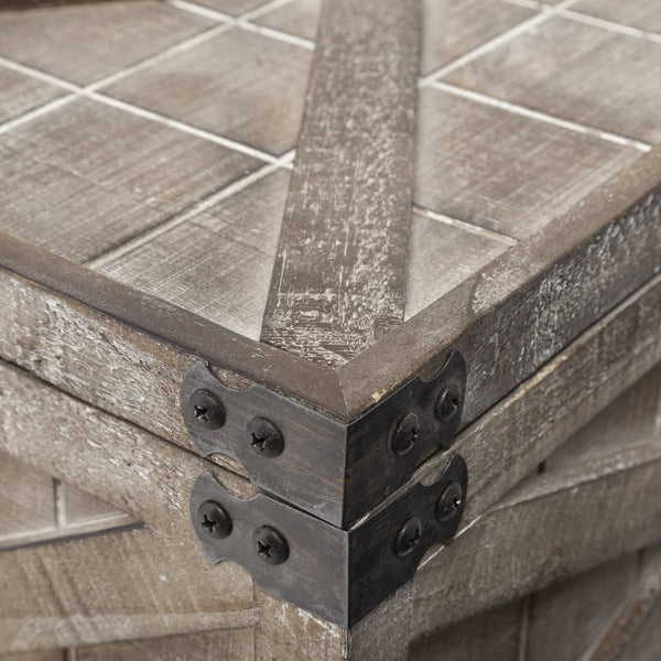 Homeroots Set Of Three Brown Wooden Storage Boxes  Solid Wood 392583