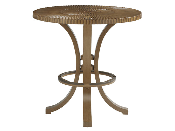 Lexington Tommy Bahama Outdoor 3925-873 Stunning High/Low Bistro Table For Elevated Outdoor Living - Sleek Design & Premium Quality Medium Brown Wood 3925-873