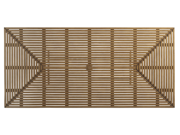 Lexington Tommy Bahama Outdoor 3925-876c Contemporary Rectangular Dining Table – Elegant Outdoor Living With Premium Design Features Medium Brown Wood 3925-876c