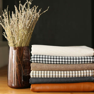HomeRoots Set of Four 18" Brown and Ivory Faux Leather & Fabric Throw Pillow Covers for Cozy Home Decor 392606