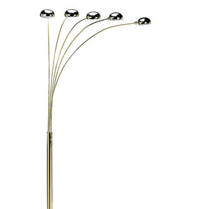 English Elm 84" Tall Metal Floor Lamp - Elegant Polished Brass Finish With 5 Adjustable Arching Arms For Versatile Lighting B072116042