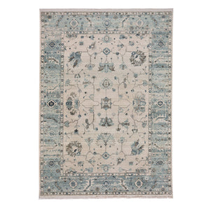 Capel Rugs Landis-ushak Vintage-modern Area Rug Collection – Distressed Designs For Timeless Elegance Ivory Blue, Grey 100% Olefin 3927rs09001200630