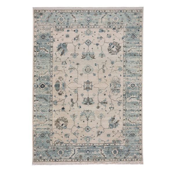 Capel Rugs Landis-ushak Vintage-modern Area Rug Collection – Distressed Designs For Timeless Elegance Ivory Blue, Grey 100% Olefin 3927rs09001200630