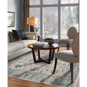 Capel Rugs Landis-ushak Vintage-modern Area Rug Collection – Distressed Designs For Timeless Elegance Ivory Blue, Grey 100% Olefin 3927rs09001200630
