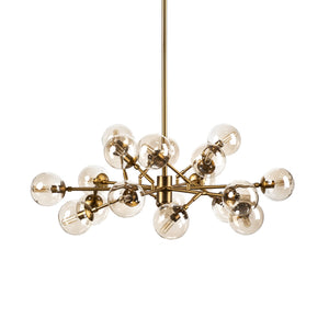 Homeroots Gold Metal Eighteen Bulb Hanging Chandelier   392826