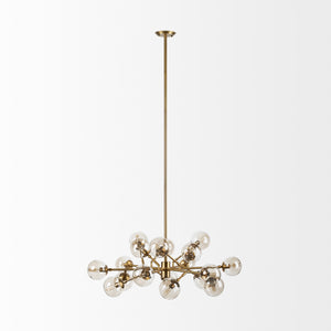 Homeroots Gold Metal Eighteen Bulb Hanging Chandelier   392826