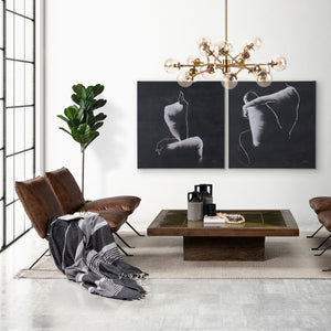 Homeroots Gold Metal Eighteen Bulb Hanging Chandelier   392826