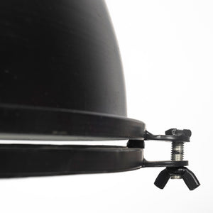 Homeroots Industrial Black Metal Hanging Pendant Light   392831