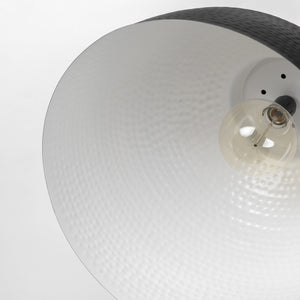 Homeroots Black Lantern Metal Dimmable Ceiling Light With Black Shades   392832