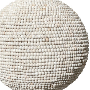 Homeroots Whitewash Beaded Ball Hanging Light   392837