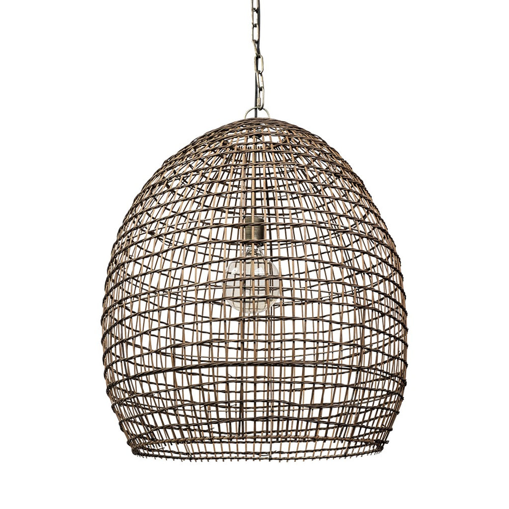 Homeroots Metallic Woven Hanging Pendant Light   392838