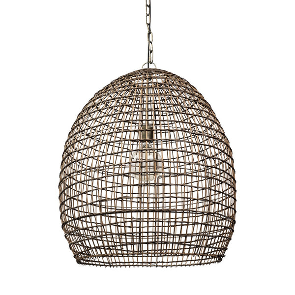 Homeroots Metallic Woven Hanging Pendant Light   392838