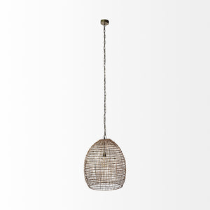 Homeroots Metallic Woven Hanging Pendant Light   392838