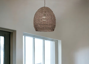 Homeroots Metallic Woven Hanging Pendant Light   392838