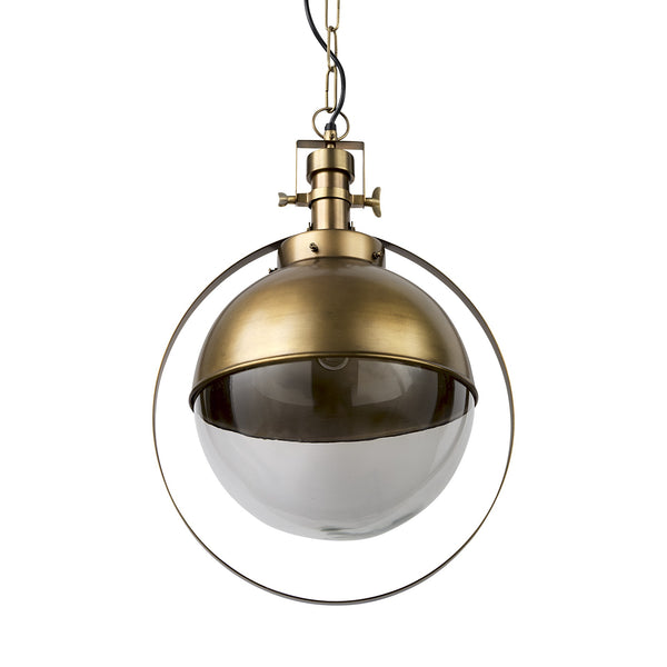 Homeroots Gold Metal Sphere Pendant Hanging Light   392841