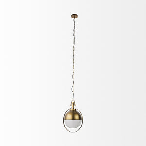Homeroots Gold Metal Sphere Pendant Hanging Light   392841