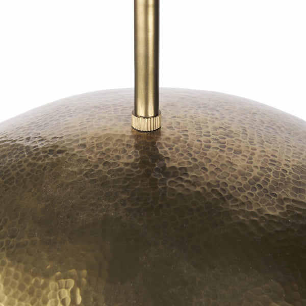 Homeroots Hammered Gold Metal Hanging Pendant Light   392843