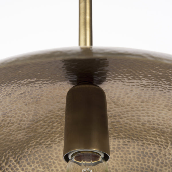 Homeroots Hammered Gold Metal Hanging Pendant Light   392843