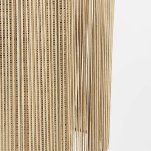 Homeroots Natural Cane Cylindrical Hanging Pendant Light   392844