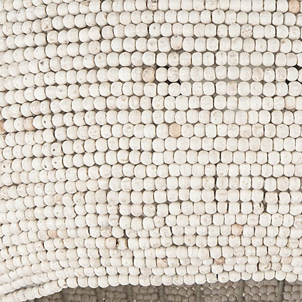 Homeroots Whitewash Beaded Hanging Chandelier   392848