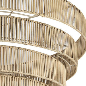 Homeroots Light Brown Six Tier Hanging Chandelier   392850