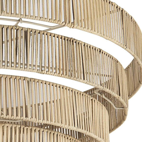 Homeroots Light Brown Six Tier Hanging Chandelier   392850