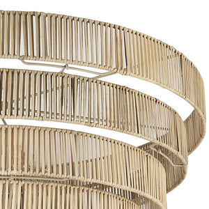 Homeroots Light Brown Six Tier Hanging Chandelier   392850