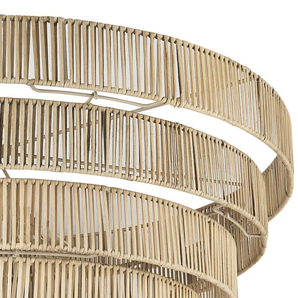 Homeroots Light Brown Six Tier Hanging Chandelier   392850