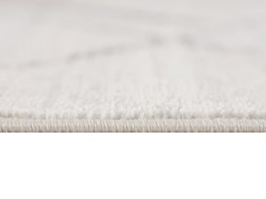 HomeRoots 20' Gray and Ivory Geometric Runner Rug - Stylish, Durable, and Perfect for High-Traffic Areas 2’ x 20’ 392891