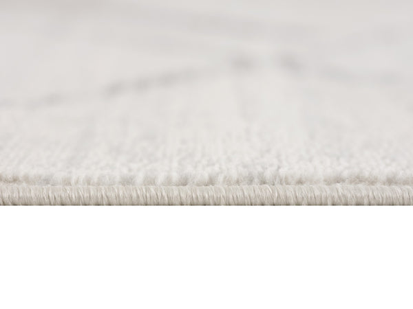 HomeRoots 20' Gray and Ivory Geometric Runner Rug - Stylish, Durable, and Perfect for High-Traffic Areas 2’ x 20’ 392891