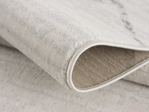HomeRoots 20' Gray and Ivory Geometric Runner Rug - Stylish, Durable, and Perfect for High-Traffic Areas 2’ x 20’ 392891