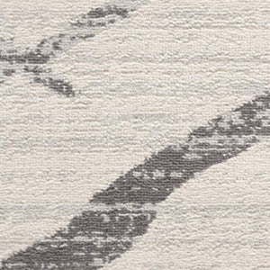 HomeRoots 20' Gray and Ivory Geometric Runner Rug - Stylish, Durable, and Perfect for High-Traffic Areas 8’ x 11’ 392901