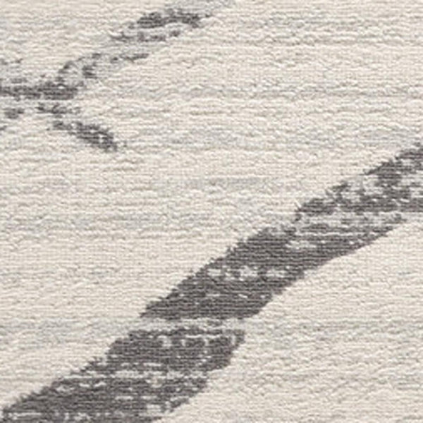 HomeRoots 20' Gray and Ivory Geometric Runner Rug - Stylish, Durable, and Perfect for High-Traffic Areas 8’ x 11’ 392901