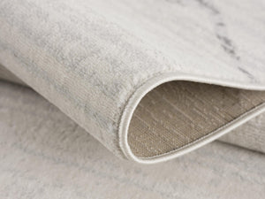 HomeRoots 20' Gray and Ivory Geometric Runner Rug - Stylish, Durable, and Perfect for High-Traffic Areas 9’ x 13’ 392902