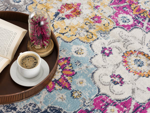 Homeroots 12' X 18' Rust Floral Washable Non Skid Area Rug  Polypropylene 392921