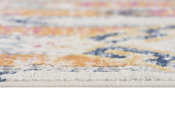 HomeRoots 20' Gold and Ivory Southwestern Runner Rug - Durable, Stylish Accent for Hallways and Corridors 5’ x 8’ 392969