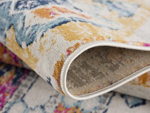 HomeRoots 20' Gold and Ivory Southwestern Runner Rug - Durable, Stylish Accent for Hallways and Corridors 8’ x 11’ 392971