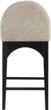 Waldorf Beige Chenille Fabric Stool 392Beige-C Meridian Furniture