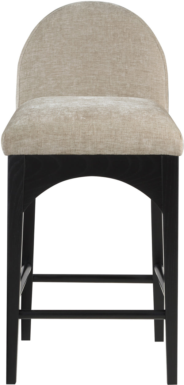 Waldorf Beige Chenille Fabric Stool 392Beige-C Meridian Furniture